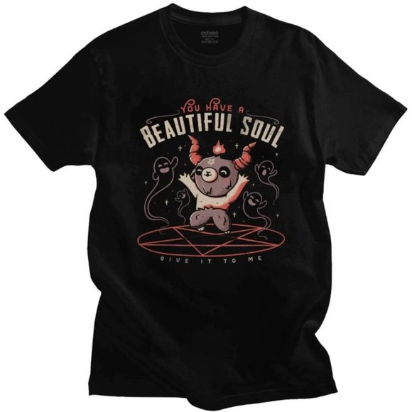 Mini Goat Satan 'You Have a Beautiful Soul, Give it to Me' Printed Top - Picture 1 of 4